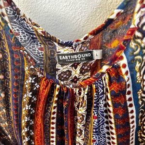 Women’s multicolor cold-shoulder blouse